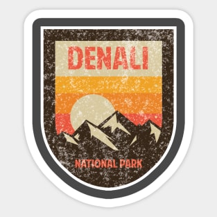 Denali National Park Retro Sticker